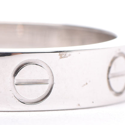 Cartier 18K White Gold Diamond LOVE Wedding Band Ring 49 4.75 5 of 6
