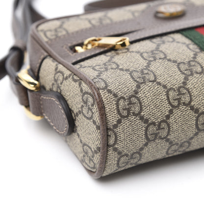 Gucci GG Supreme Monogram Web Mini Ophidia Shoulder Bag Brown 8 of 10