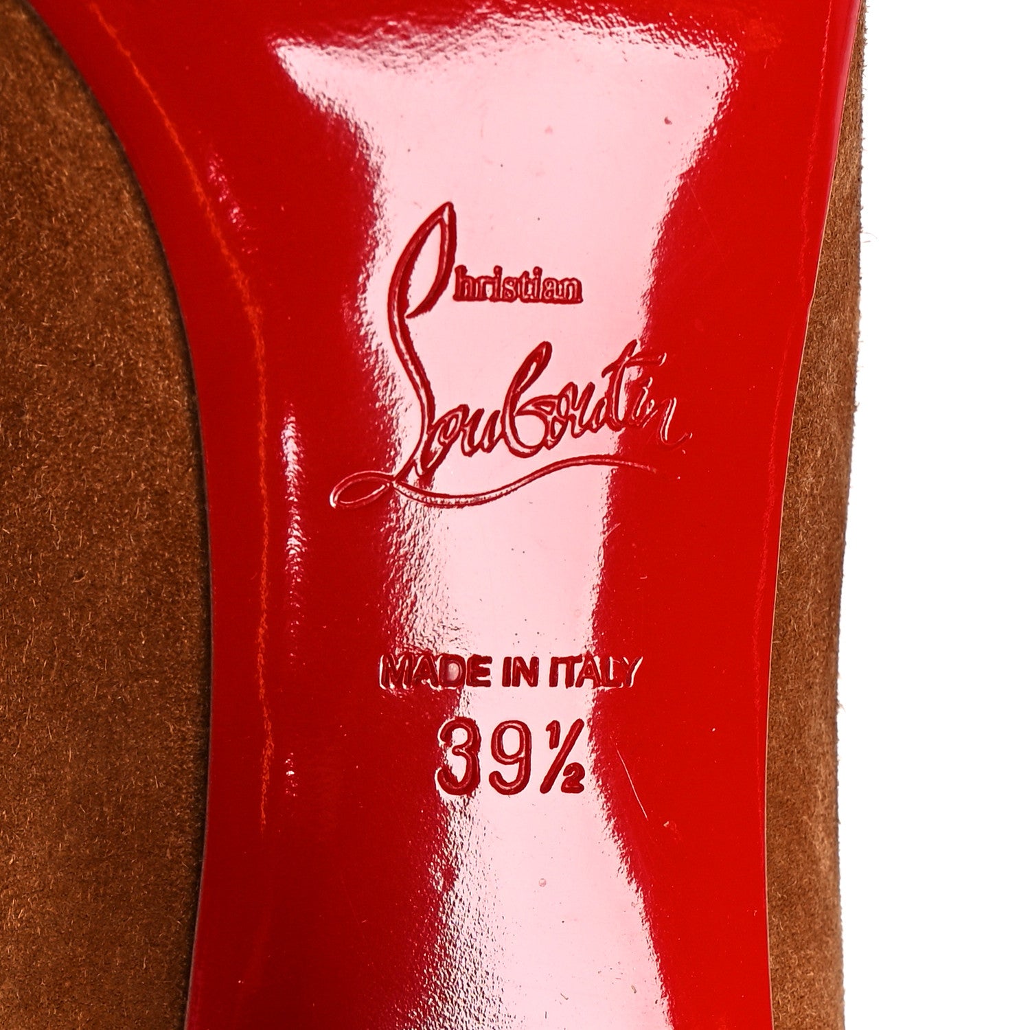 Christian Louboutin Veau Velours Majung 85 Boots 39.5 Ecureuil 6 of 6