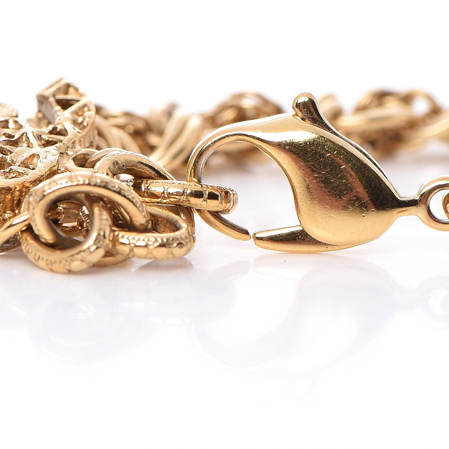 Chanel Chain Beaded CC Bracelet Gold 5 of 6