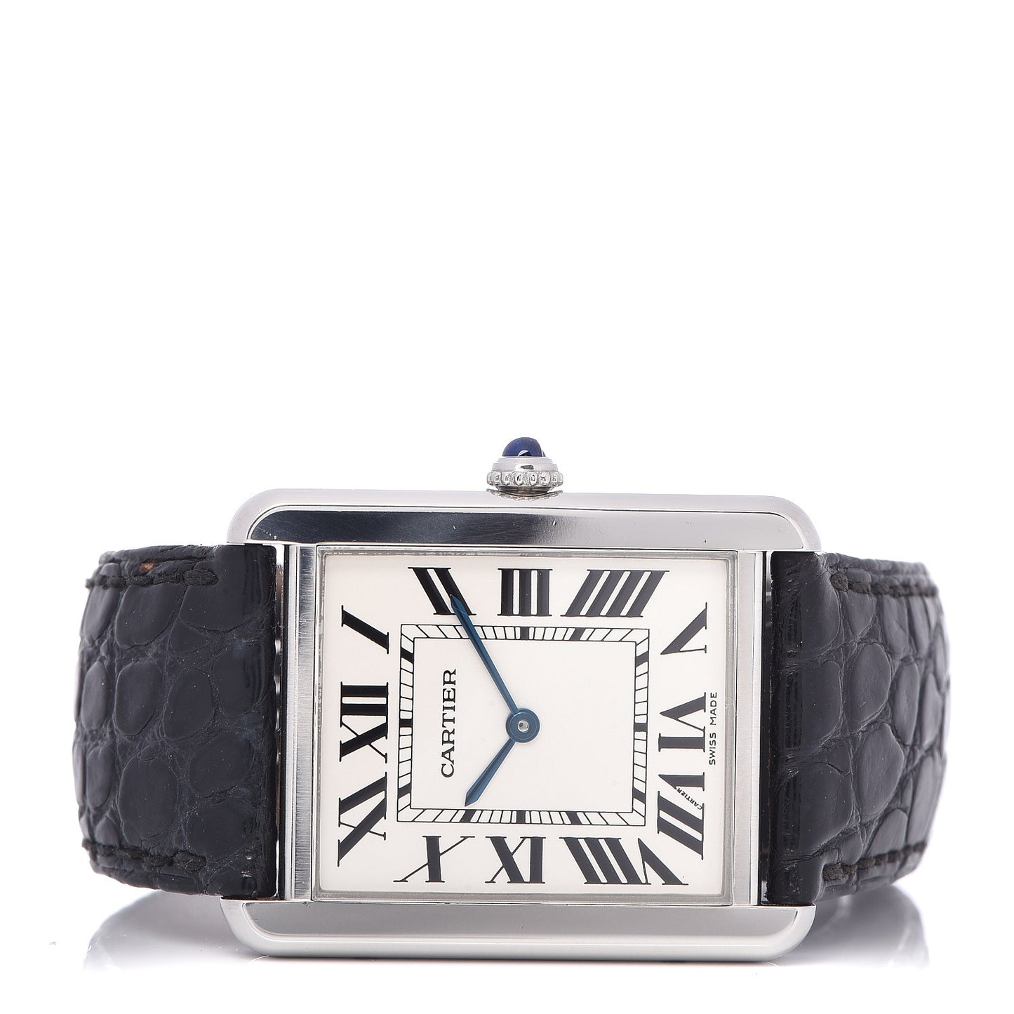 Stainless Steel Alligator 27mm Tank Solo Quartz Watch