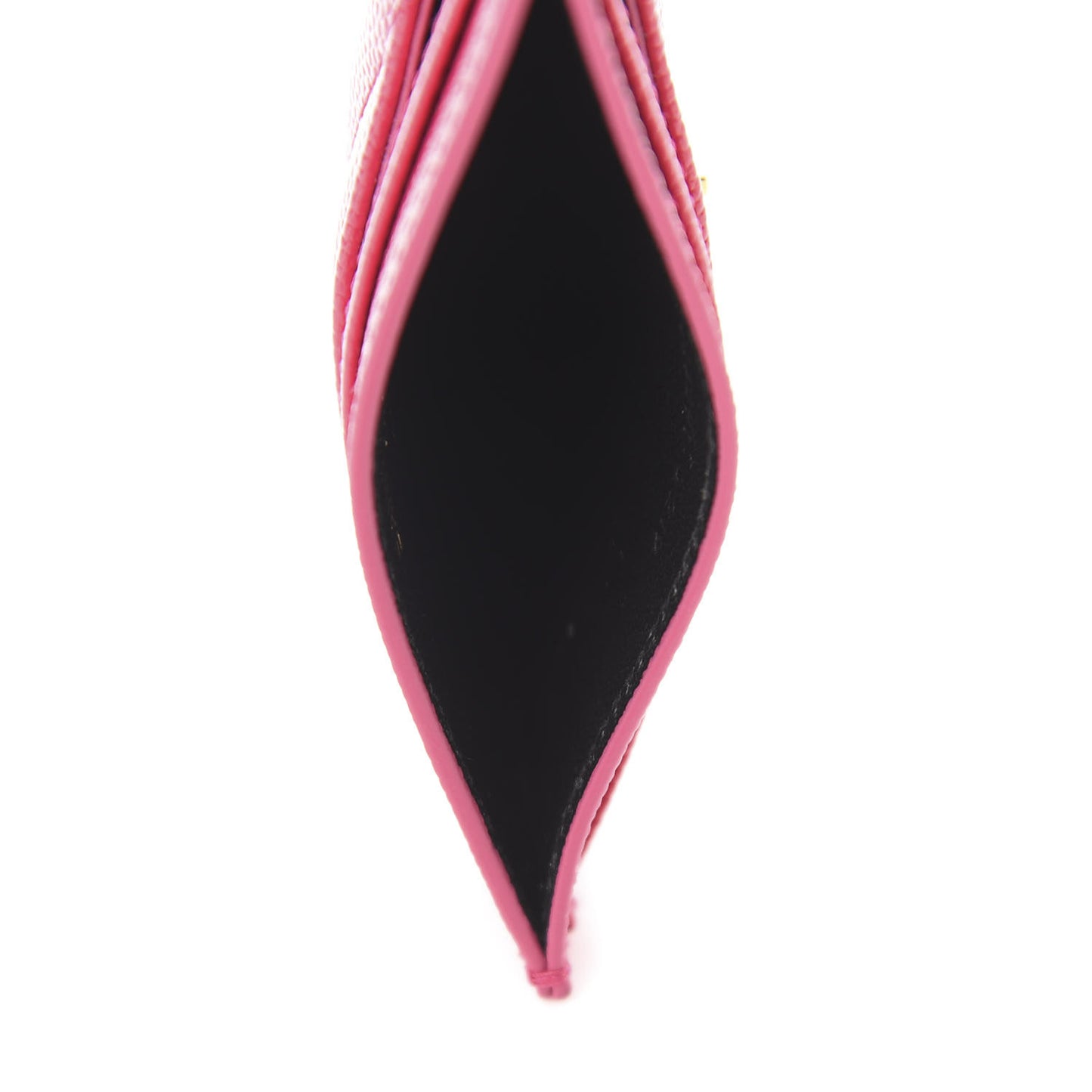 Grain De Poudre Matelasse Chevron Monogram Credit Card Case Bubblegum