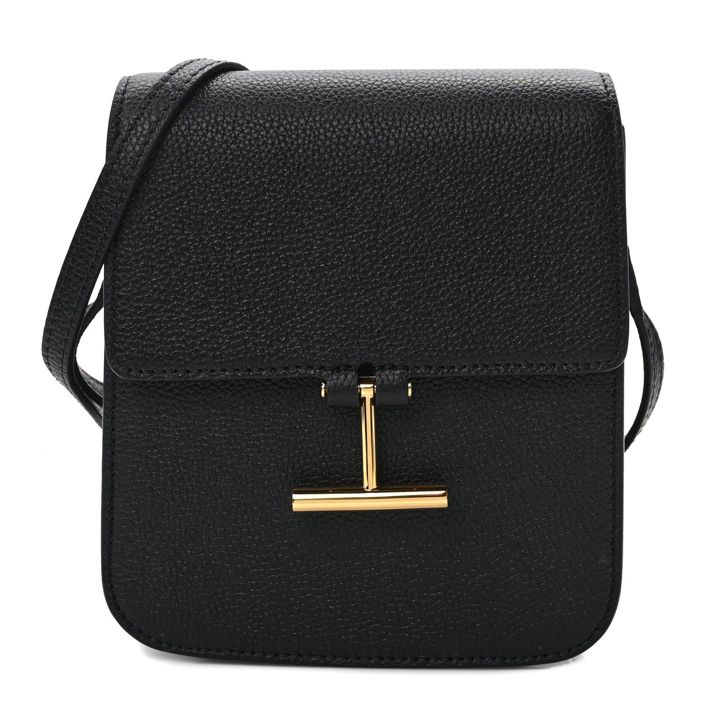 Grained Calfskin Mini T Clasp Tara Crossbody Bag
