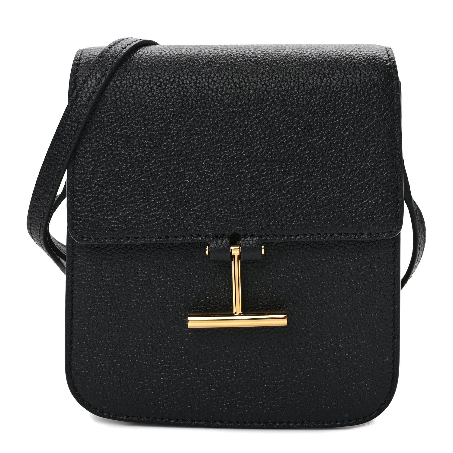 Tom Ford Grained Calfskin Mini T Clasp Tara Crossbody Bag 1 of 10