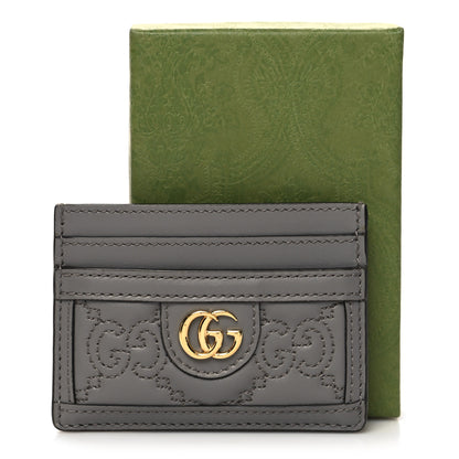 Gucci Calfskin GG Matelasse Card Holder Dusty Grey 8 of 8