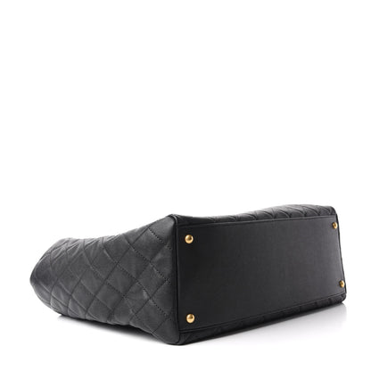 Chanel Caviar Quilted Large Coco Handle Shopping Tote Black 4 of 11