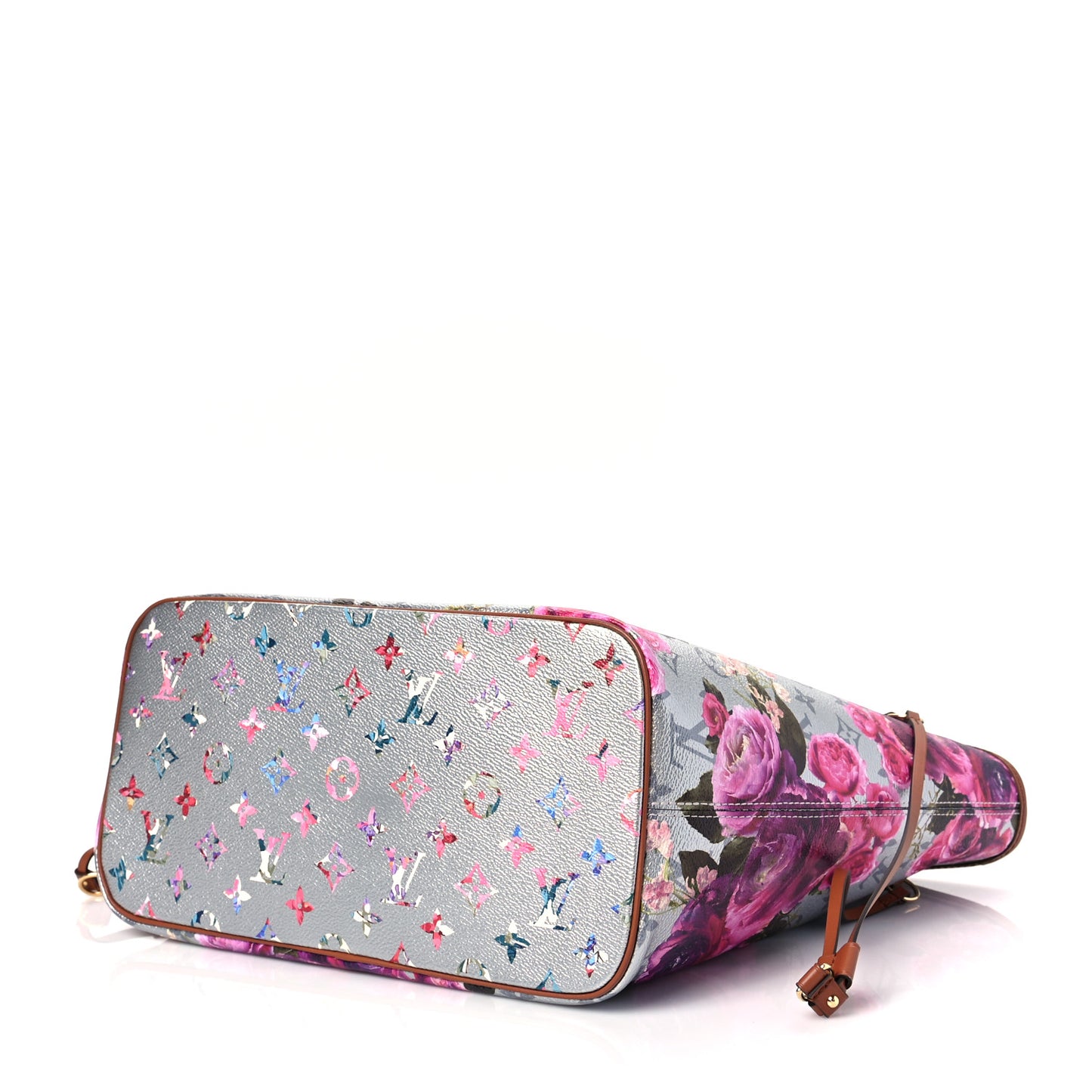 Metallic Monogram LV Garden Neverfull MM Silver