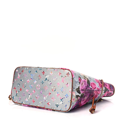 Louis Vuitton Metallic Monogram LV Garden Neverfull MM Silver 8 of 8