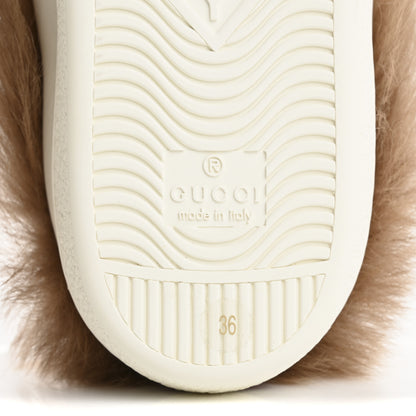 Gucci Calfskin Wool Web Bee Embroidered Womens Ace Sneakers 36 White 8 of 9
