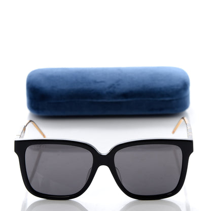 Gucci Acetate Square Sunglasses GG0599SA Black Tortoiseshell Pearlescent 8 of 8