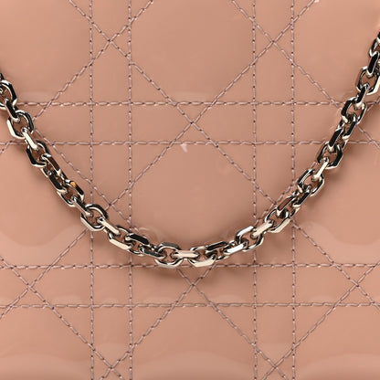 Christian Dior Patent Cannage Lady Dior Chain Wallet Rose Clair 7 of 9