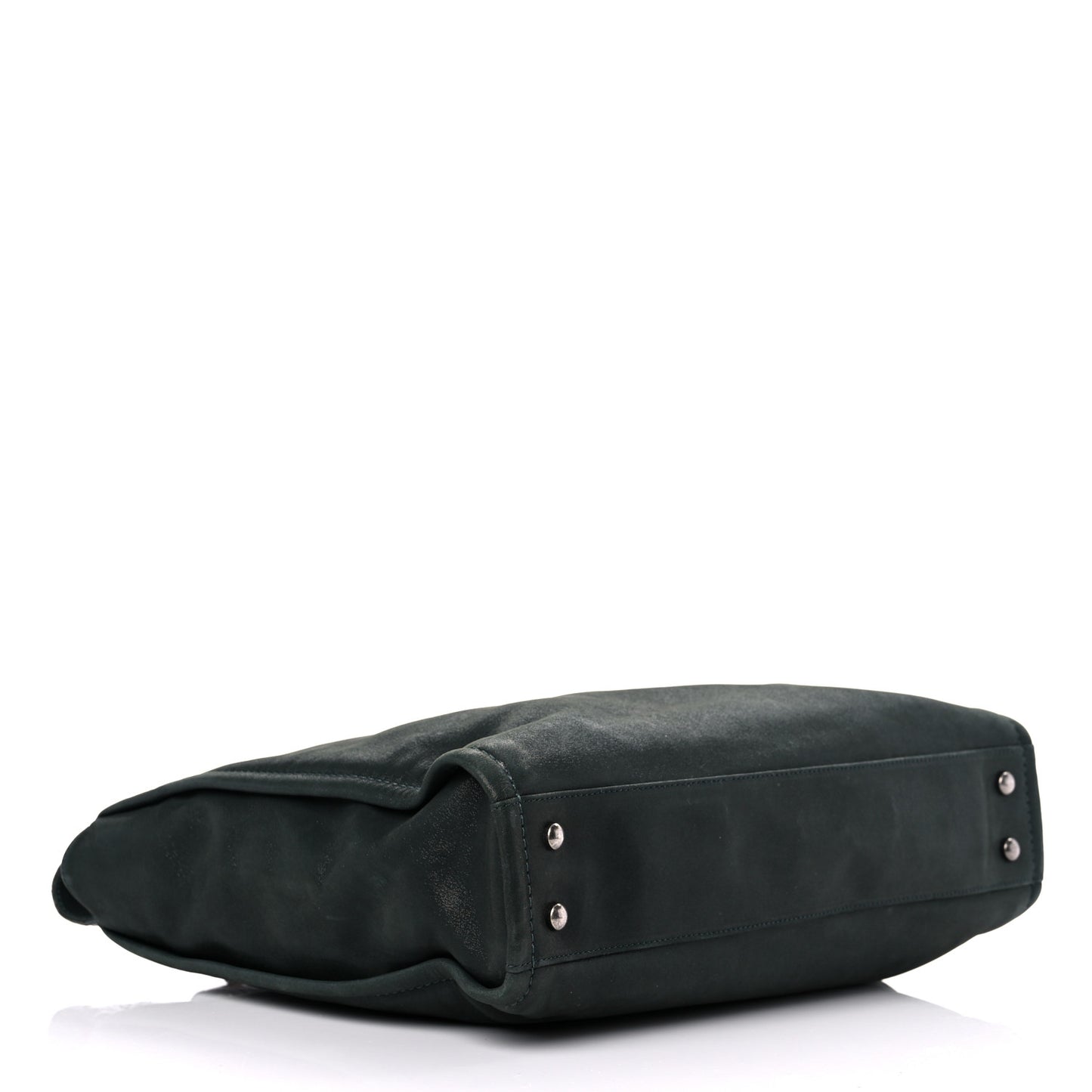Iridescent Glazed Calfskin In The Mix Tote Dark Green