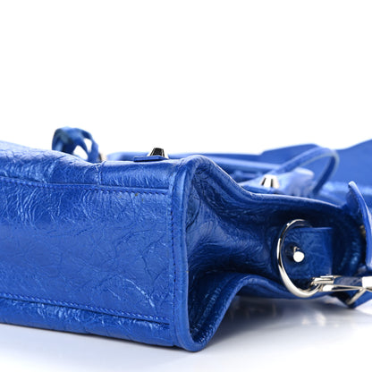 Balenciaga Agneau Classic Silver Hardware Mini City Electric Bleu 10 of 10