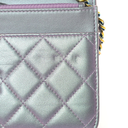 Chanel Iridescent Lambskin Quilted Reissue Wallet On Chain WOC Light Purple 6 of 7