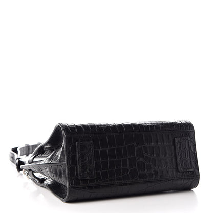 Saint Laurent Calfskin Crocodile Embossed Nano Sac De Jour Black 4 of 6