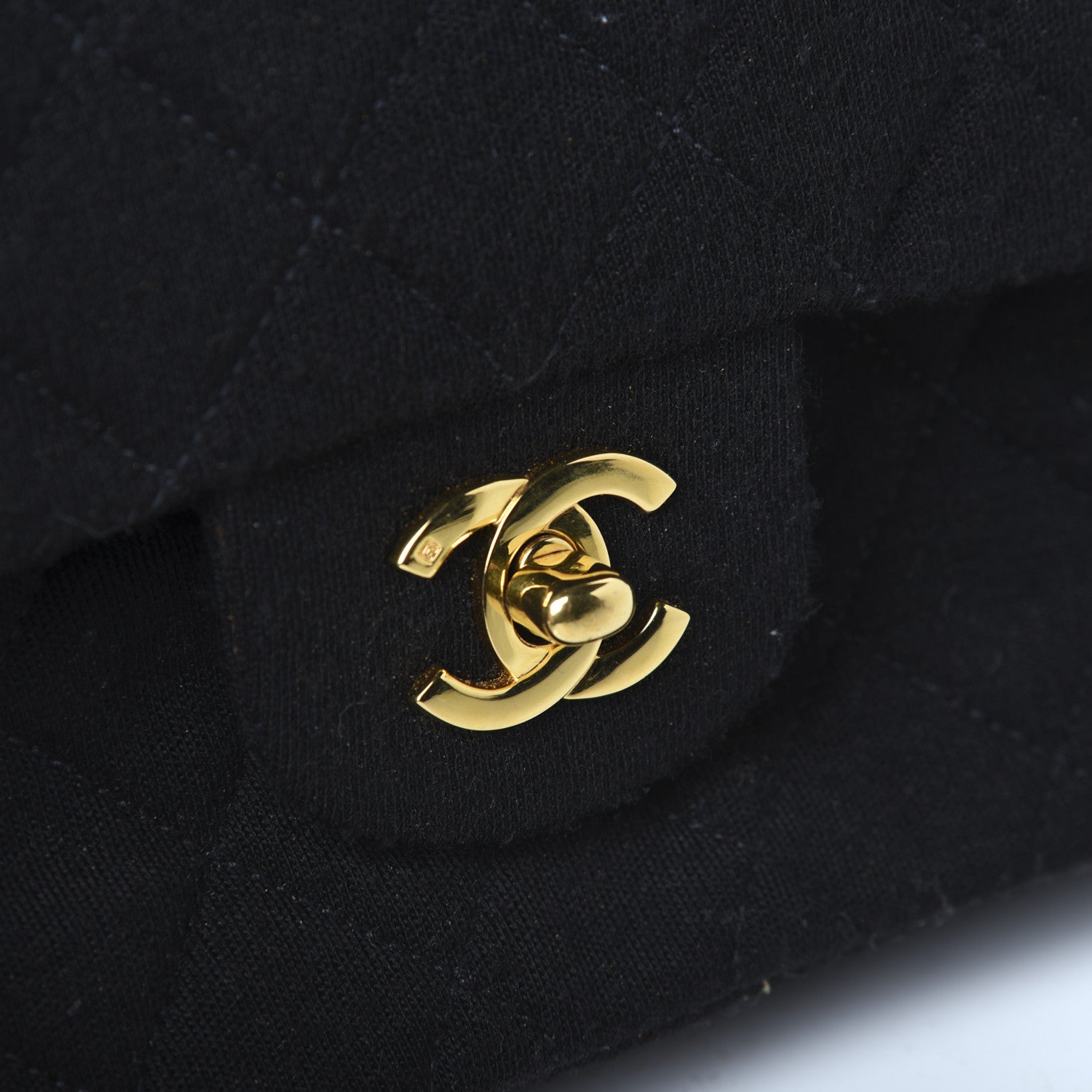 Chanel Jersey Quilted Medium Double Flap Black 15 of 19