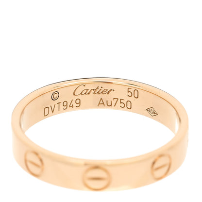 Cartier 18K Yellow Gold 3.5mm LOVE Wedding Band Ring 50 5.25 4 of 4