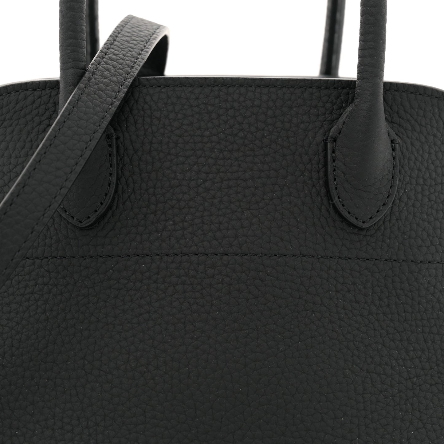 Grained Calfskin Soft Margaux 10 Bag Black