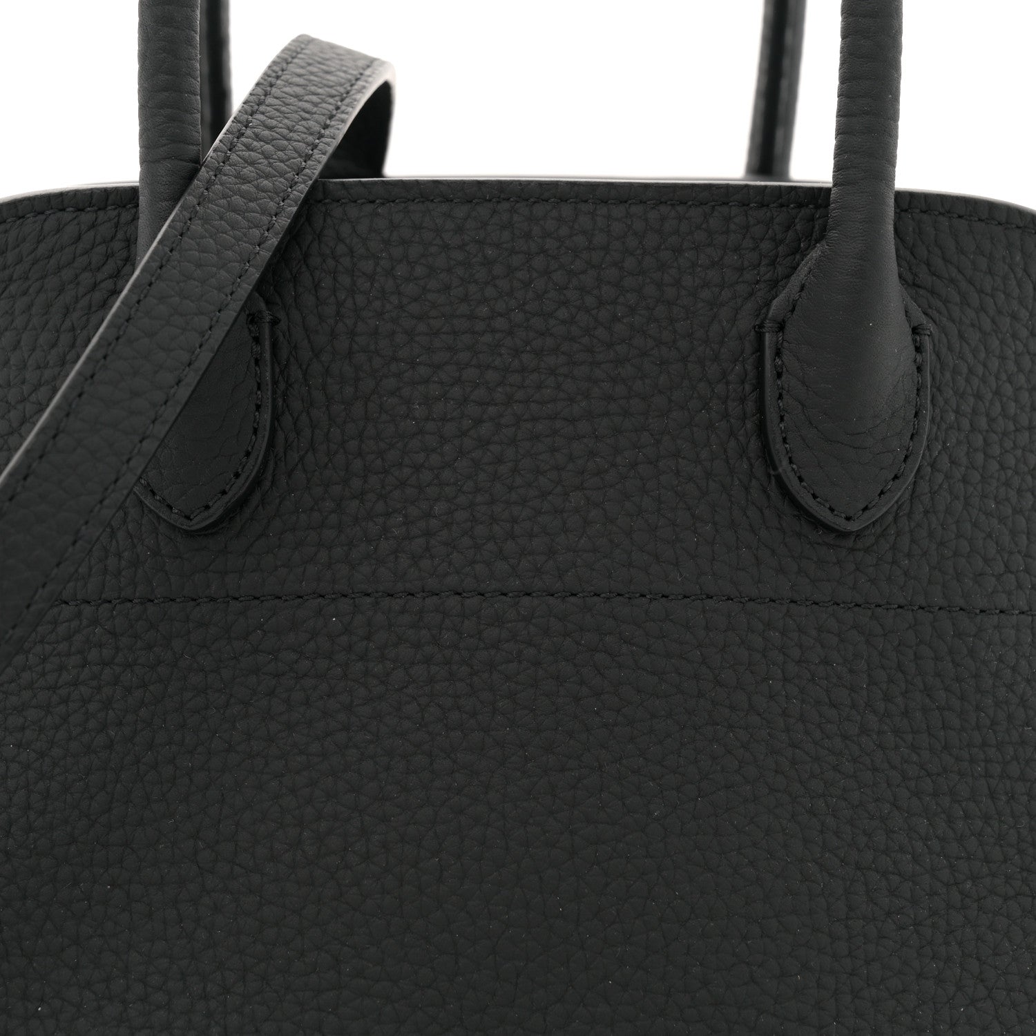 The Row Grained Calfskin Soft Margaux 10 Bag Black 7 of 10