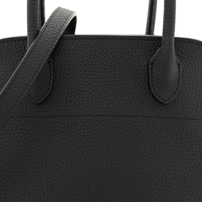 The Row Grained Calfskin Soft Margaux 10 Bag Black 7 of 10