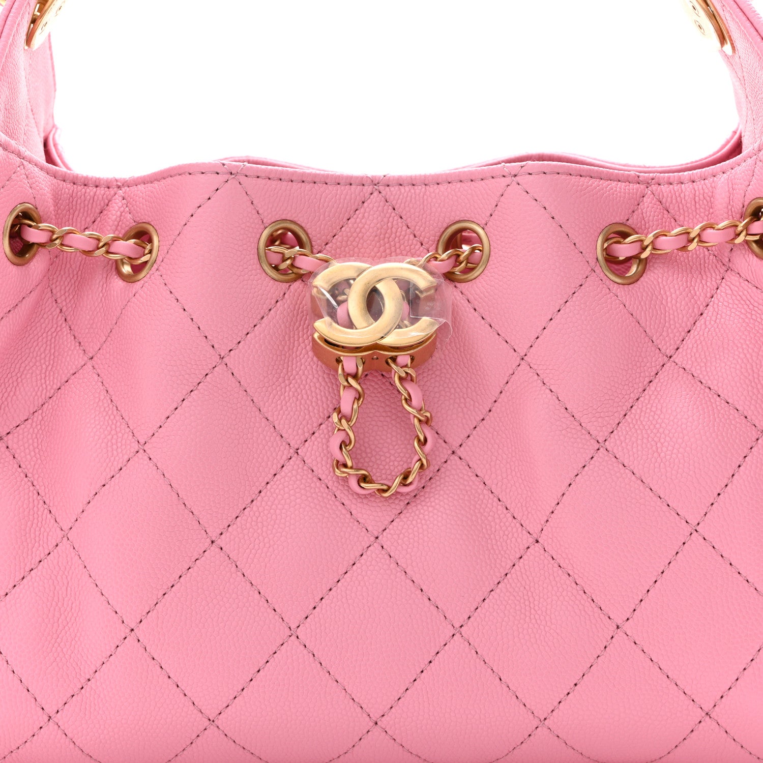Chanel Caviar Quilted Mini Chanel 25 Handbag Pink 16 of 21