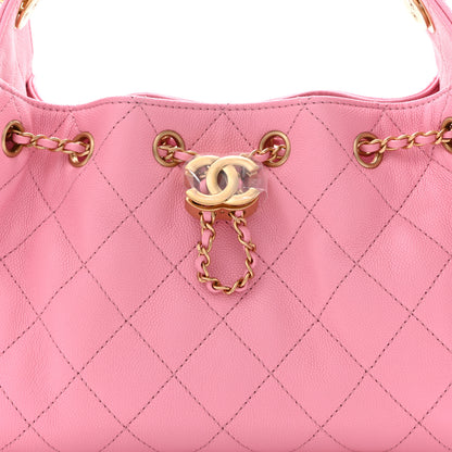 Chanel Caviar Quilted Mini Chanel 25 Handbag Pink 16 of 21