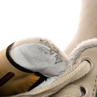 Gucci GG Monogram Nubuck Web Womens Screener Sneakers 37 New Sand Milk Vintage Green 13 of 21