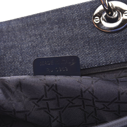 Christian Dior Denim Cannage Large Lady Dior Tote Blue 8 of 11
