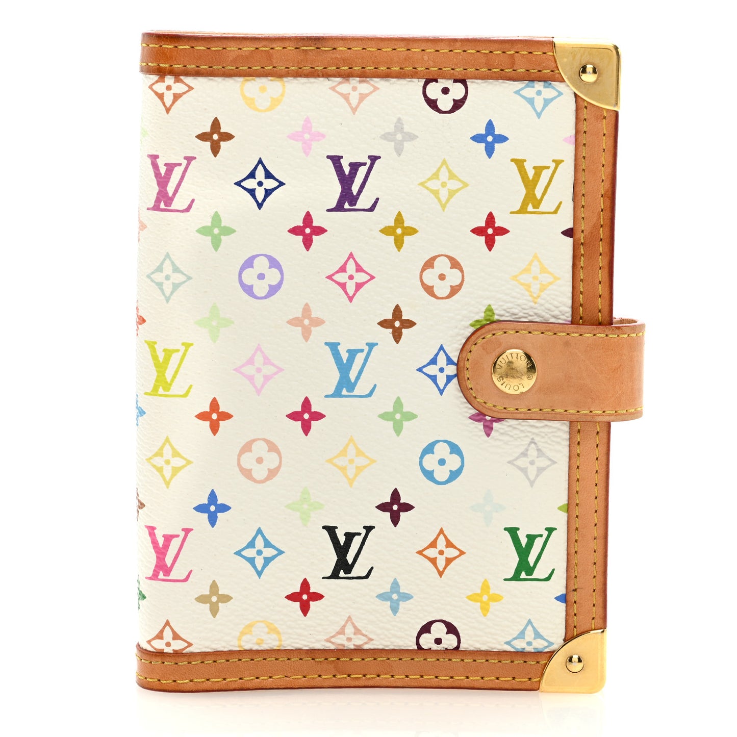Monogram Multicolor Small Ring Agenda Cover White