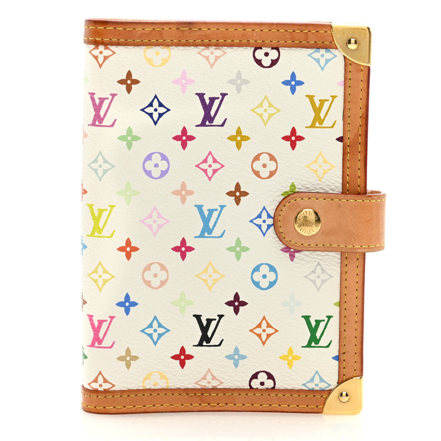Louis Vuitton Monogram Multicolor Small Ring Agenda Cover White 1 of 7