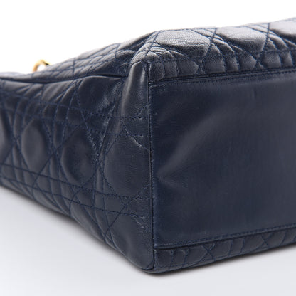 Christian Dior Lambskin Cannage Medium Lady Dior Navy Blue 8 of 17