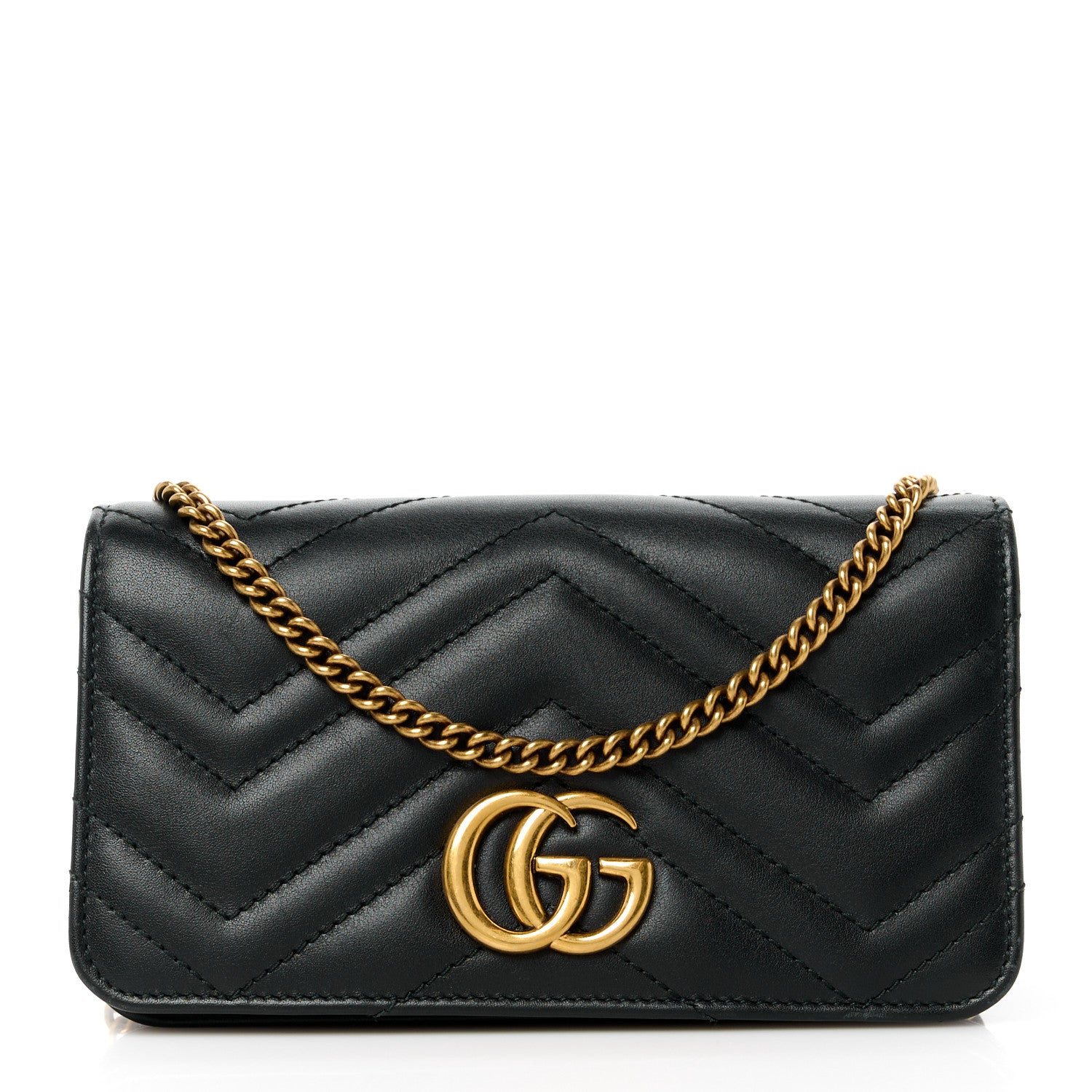 Gucci Calfskin Matelasse GG Marmont Mini Bag Black 1 of 9