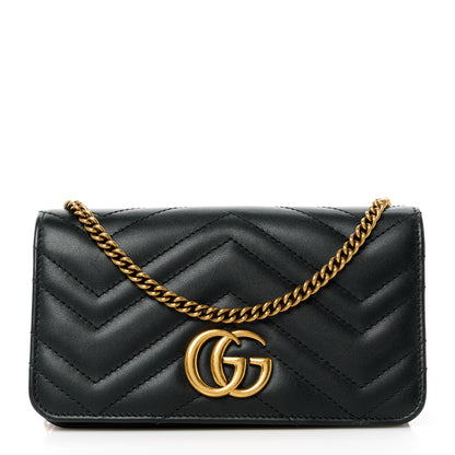 Gucci Calfskin Matelasse GG Marmont Mini Bag Black 1 of 9