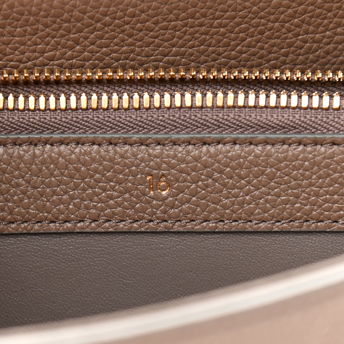 Satinated Calfskin Medium 16 Top Handle Bag Beige