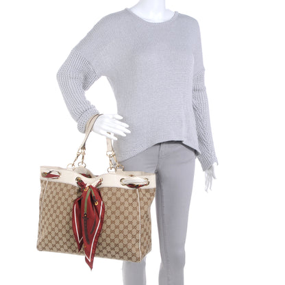 Gucci Monogram Large Positano Tote Ivory 2 of 8