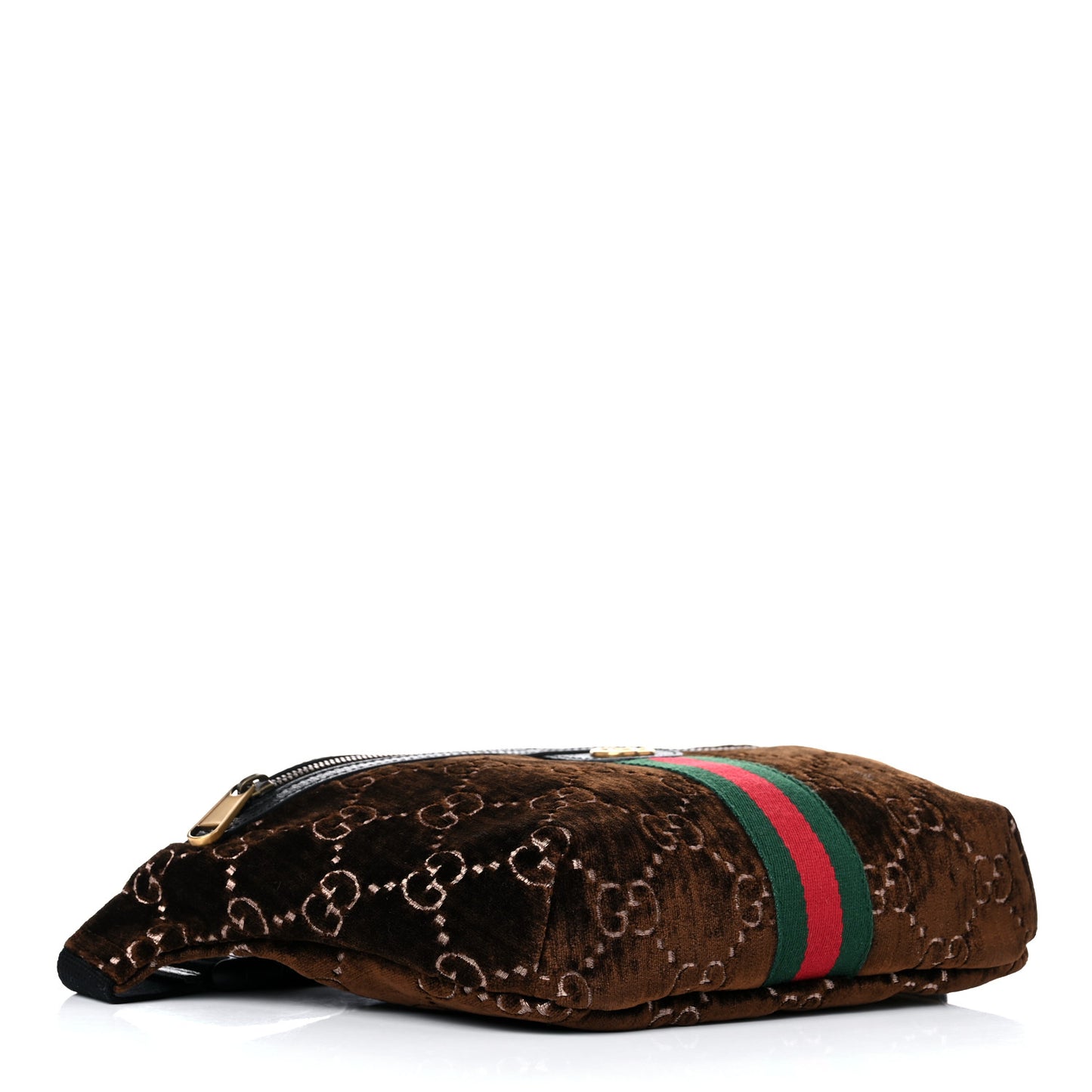 GG Monogram Velvet Belt Bag Brown