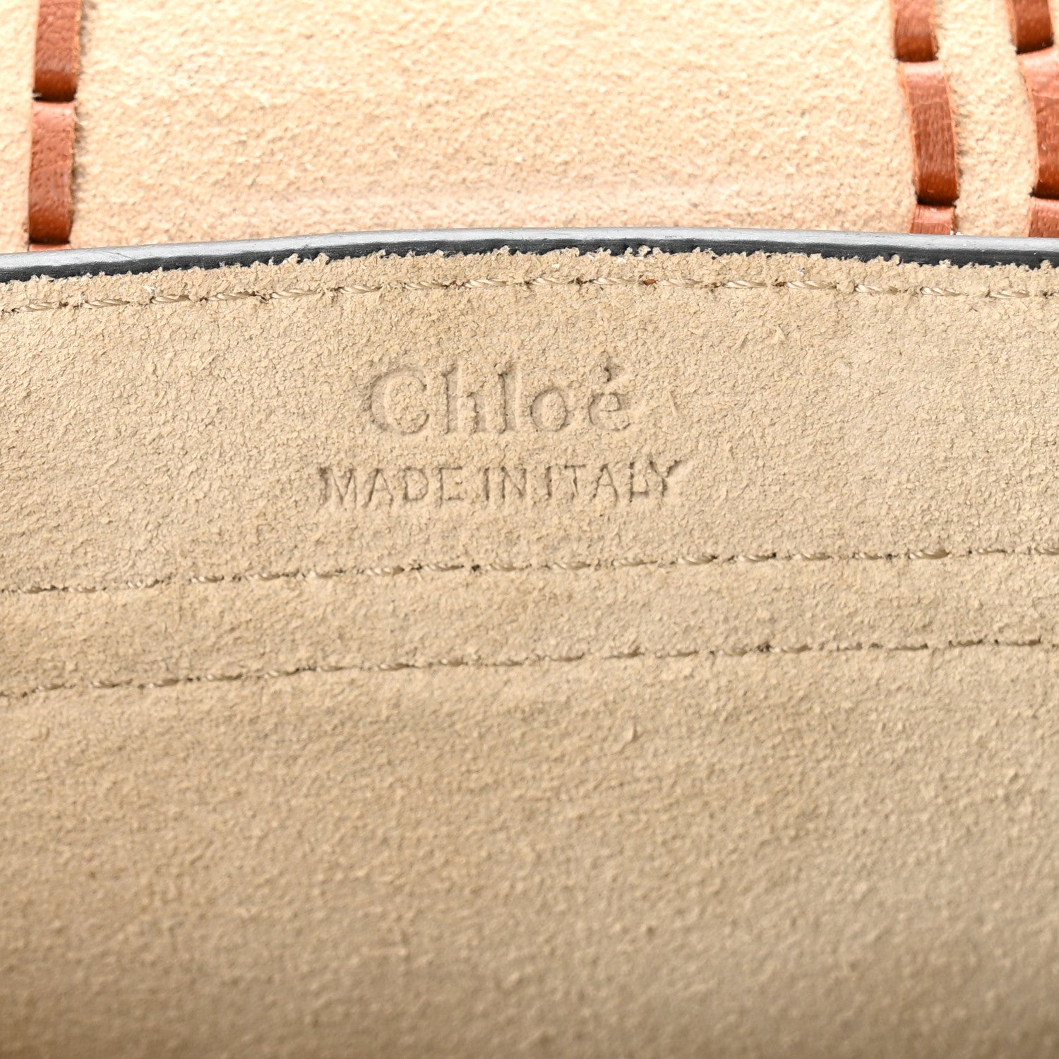 Chloe Calfskin Braided Mini Hudson Shoulder Bag Caramel 6 of 10
