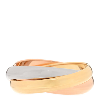 Cartier 18K Pink Yellow White Gold Classic Trinity Ring 58 8.25 3 of 5