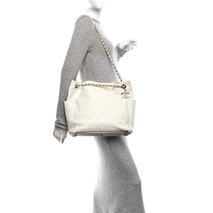 Chanel Caviar Stitched CC Pocket Tote White 2 of 10