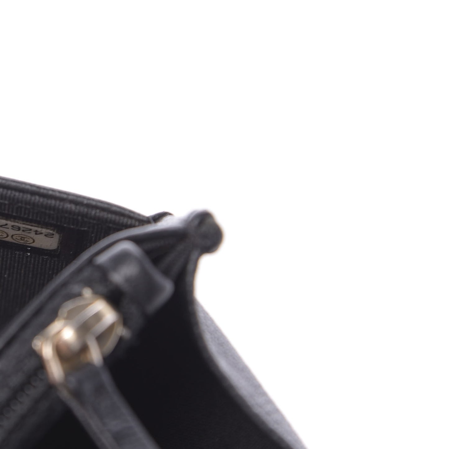 Caviar Quilted Boy Wallet On Chain WOC Black