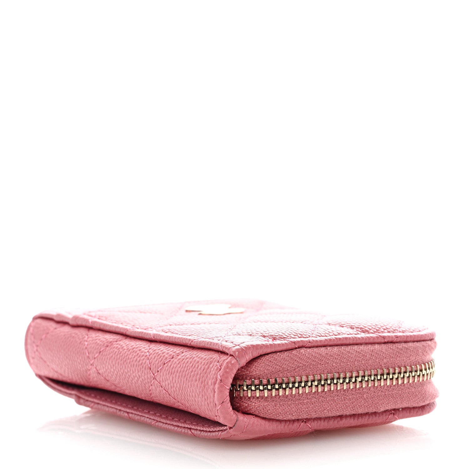Chanel Caviar Quilted Zip Card Holder Pink 4 of 7