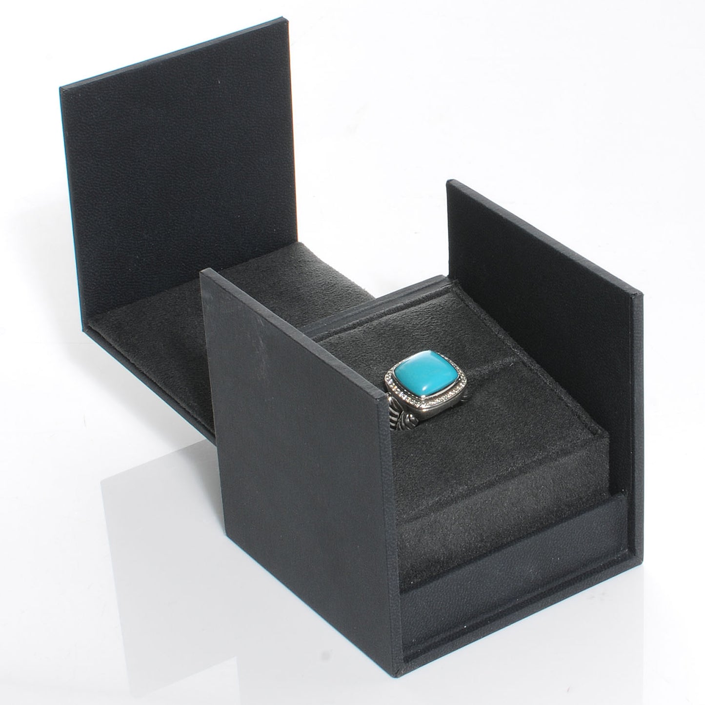 Sterling Silver Diamond Turquoise 14mm Albion Ring 54 7