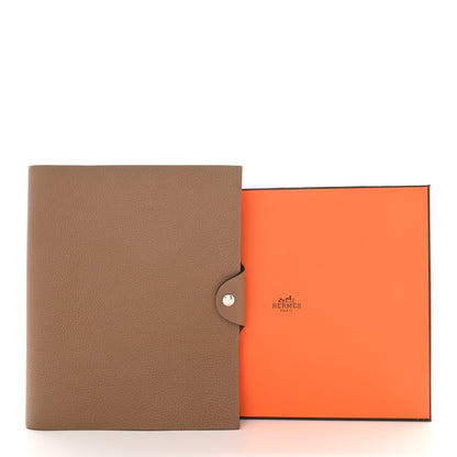 Hermes Togo Ulysse MM Notebook Cover Beige De Weimar 7 of 7