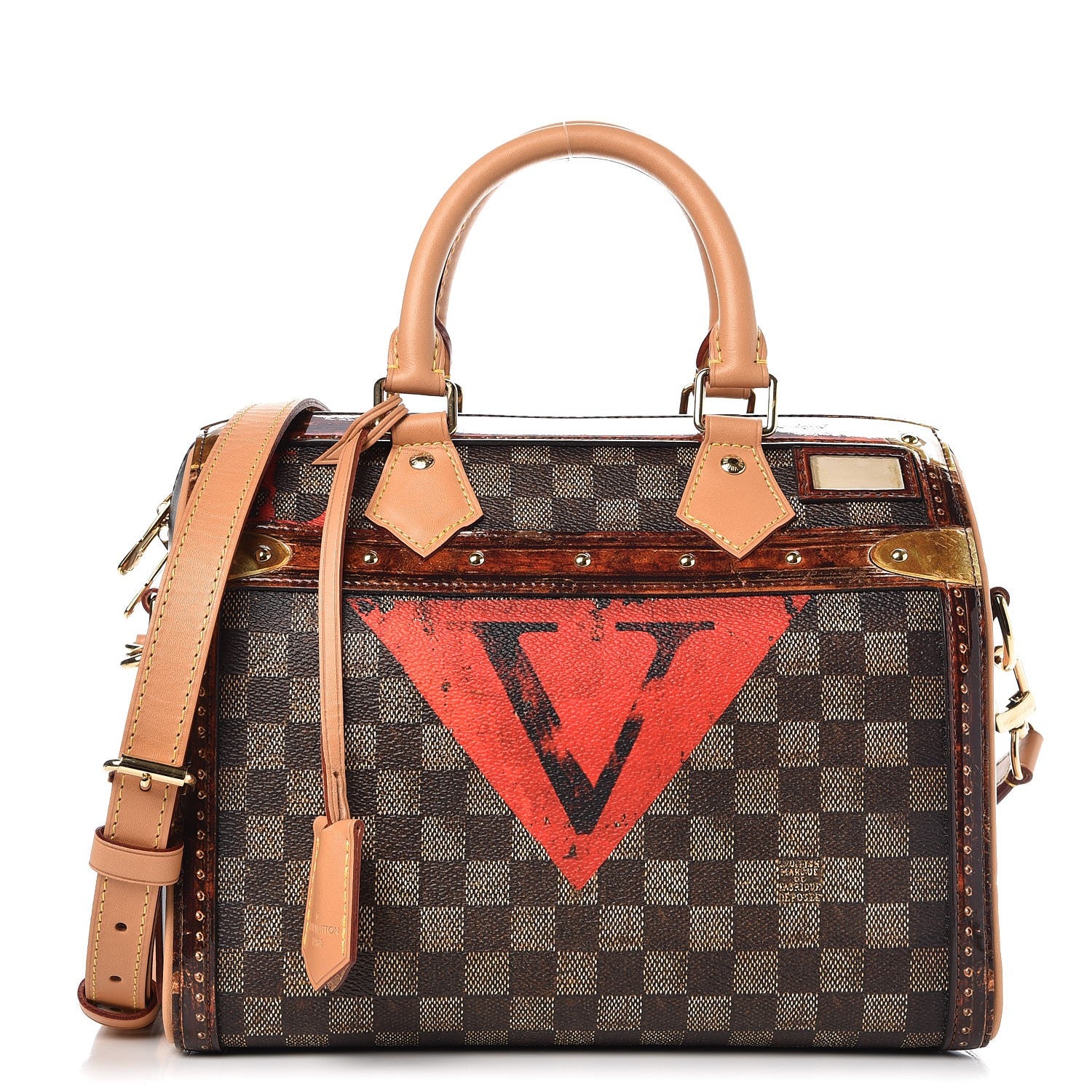 Louis Vuitton Transformed Damier Ebene Time Trunk Speedy Bandouliere 25 Black 1 of 8