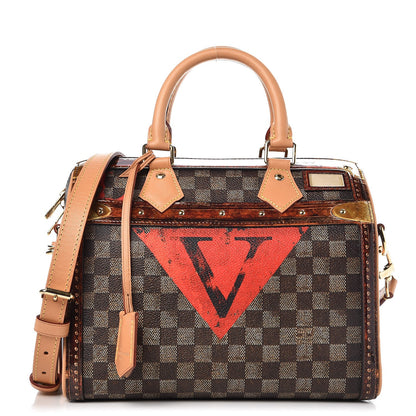 Louis Vuitton Transformed Damier Ebene Time Trunk Speedy Bandouliere 25 Black 1 of 8