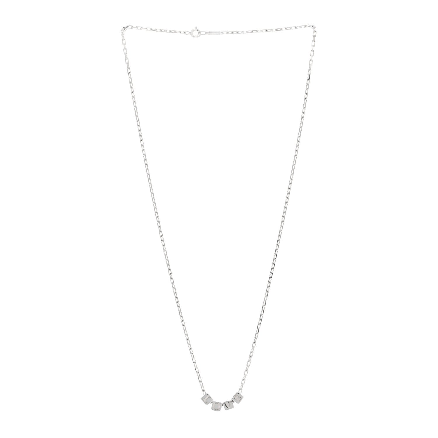 Tiffany Sterling Silver Love Block Pendant Necklace 3 of 4