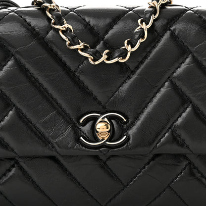 Chanel Shiny Lambskin Quilted Small Montcoco Flap Black 8 of 11