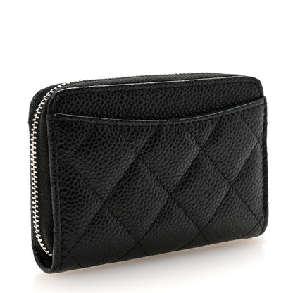 Chanel Caviar Quilted Zip Coin Purse Black 3 of 8