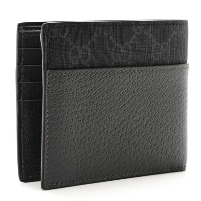 Gucci GG Supreme Monogram Azalea Calfskin Retro Interlocking G Bi-Fold Wallet Black 3 of 7