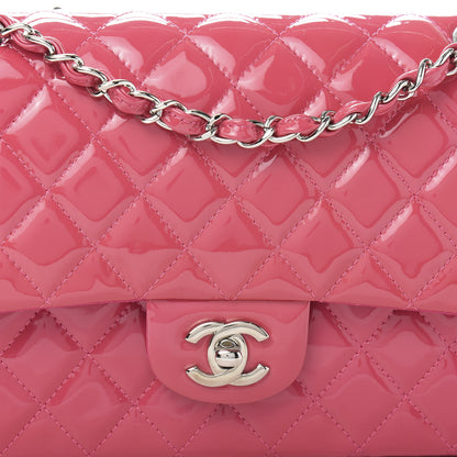 Chanel Patent Quilted Medium Double Flap Fuchsia 12 of 13